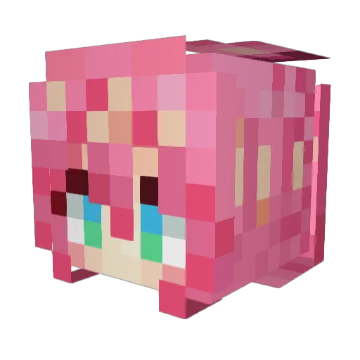 Eress2 Minecraft avatar head, 3D render