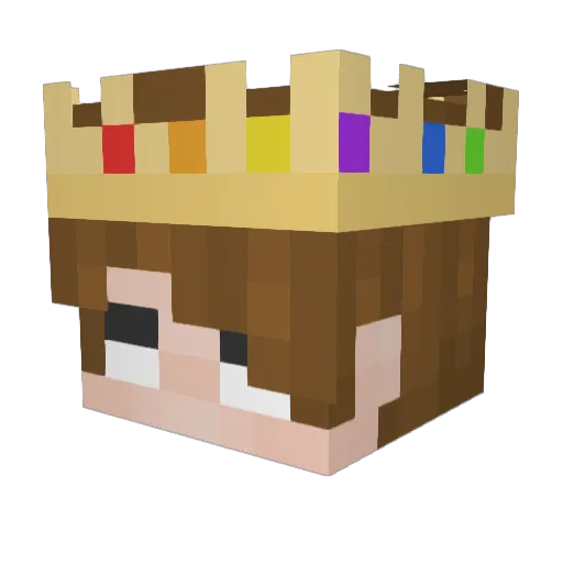 EretXD Minecraft avatar head, 3D render