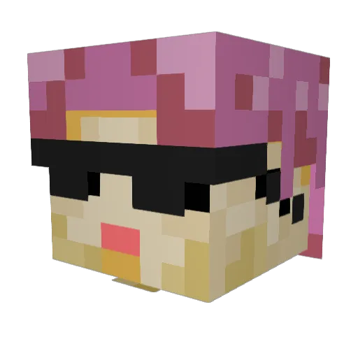 Eretria12 Minecraft avatar head, 3D render