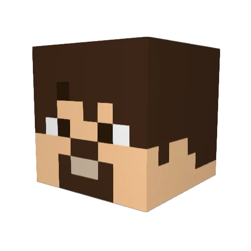 ErevanX Minecraft avatar head, 3D render