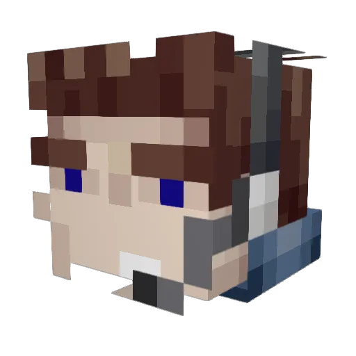 Erevnitis Minecraft avatar head, 3D render