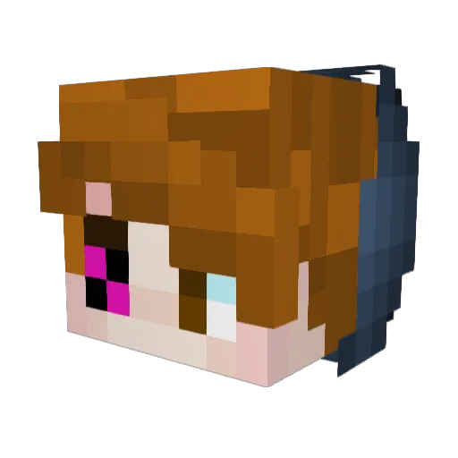 Erfez Minecraft avatar head, 3D render