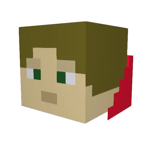 Erflyx Minecraft avatar head, 3D render