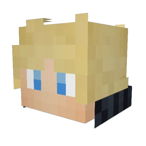 Ergail_ Minecraft avatar head, 3D render