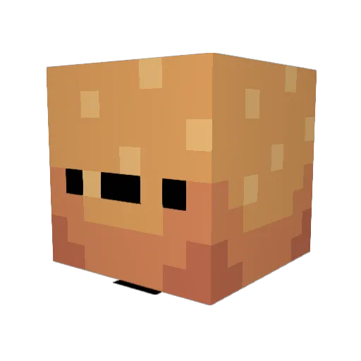 Ergerburger Minecraft avatar head, 3D render