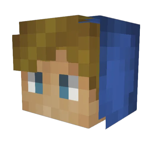 ErgunKavustu Minecraft avatar head, 3D render