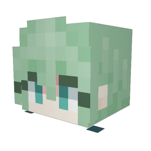 Eri723 Minecraft avatar head, 3D render