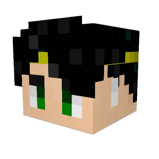 Eri_Zcc Minecraft avatar head, 3D render