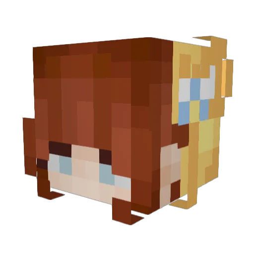 Eriamm Minecraft avatar head, 3D render
