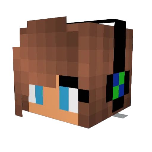 Eric37185 Minecraft avatar head, 3D render