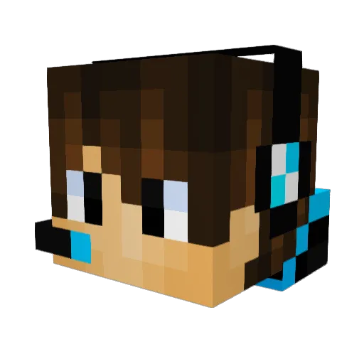 Eric8787 Minecraft avatar head, 3D render