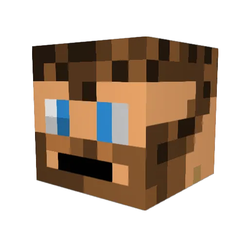 EricD01 Minecraft avatar head, 3D render