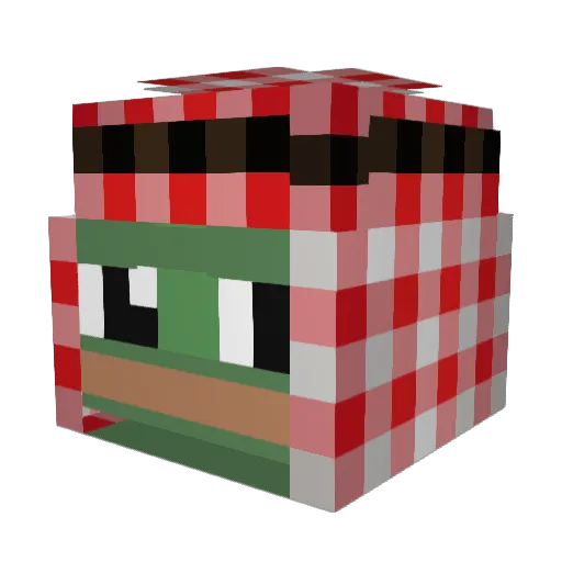 EricEagle Minecraft avatar head, 3D render