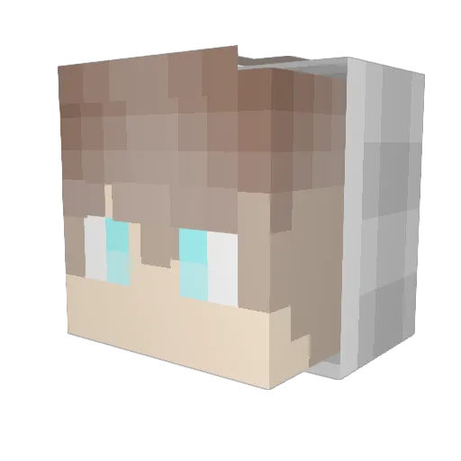 EricGlock17 Minecraft avatar head, 3D render