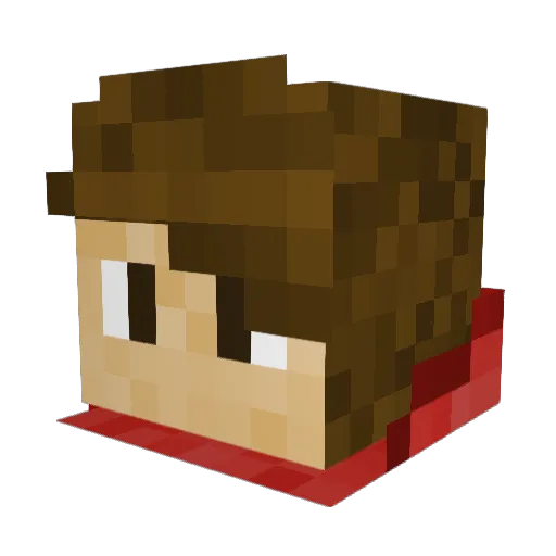 EricGman Minecraft avatar head, 3D render