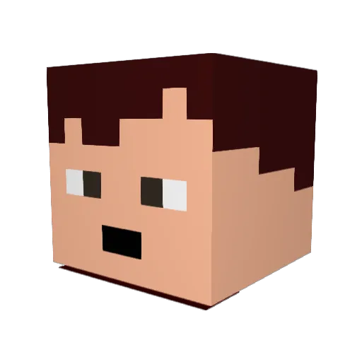 EricJane Minecraft avatar head, 3D render