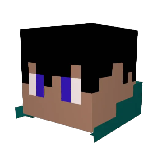 EricKubo Minecraft avatar head, 3D render
