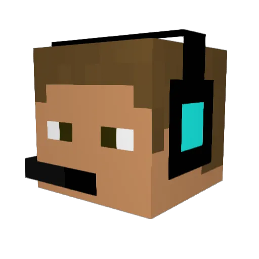 EricLB Minecraft avatar head, 3D render
