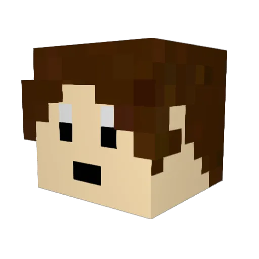 EricMinecraftKid Minecraft avatar head, 3D render