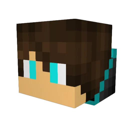EricVeen Minecraft avatar head, 3D render