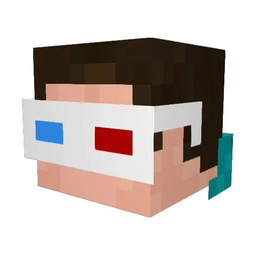 Eric_Villa Minecraft avatar head, 3D render