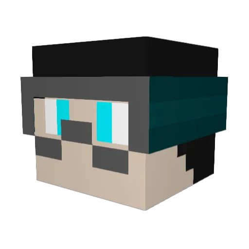 Eric_pain Minecraft avatar head, 3D render