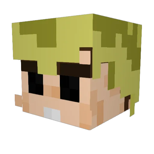 EricaTwerk Minecraft avatar head, 3D render