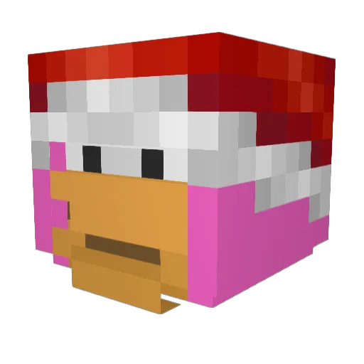 Ericbip Minecraft avatar head, 3D render