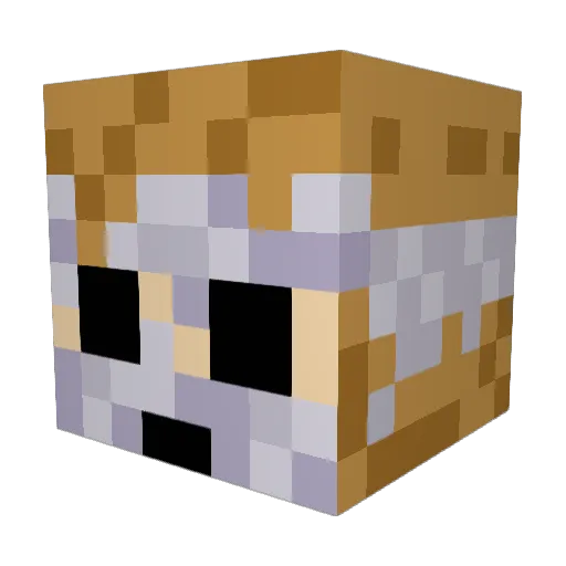 Ericbomb7 Minecraft avatar head, 3D render