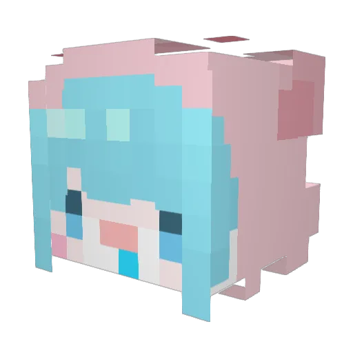 Ericghoi Minecraft avatar head, 3D render