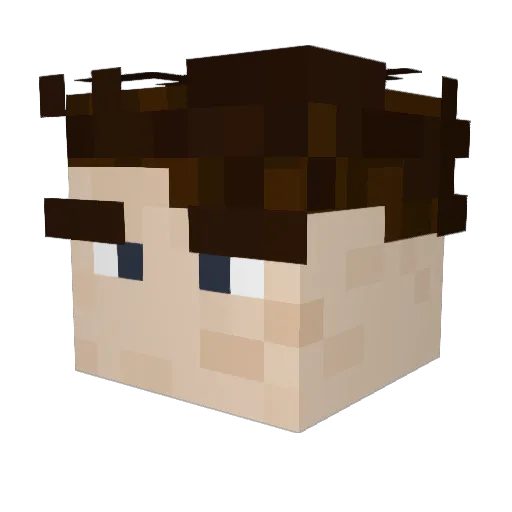 Erich78 Minecraft avatar head, 3D render