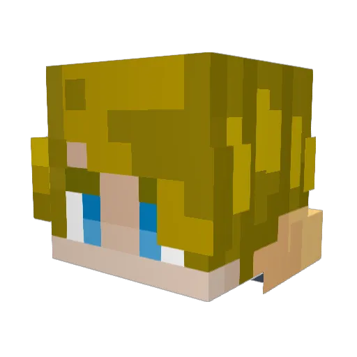 Erichiu Minecraft avatar head, 3D render