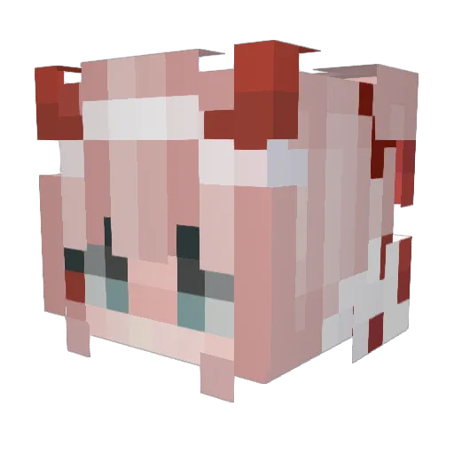 Ericito Minecraft avatar head, 3D render