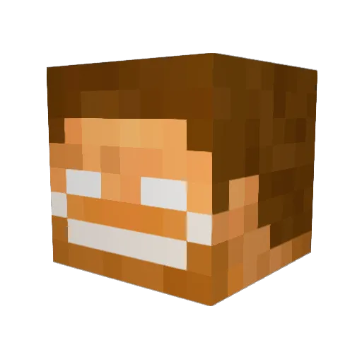 ErickThohir Minecraft avatar head, 3D render