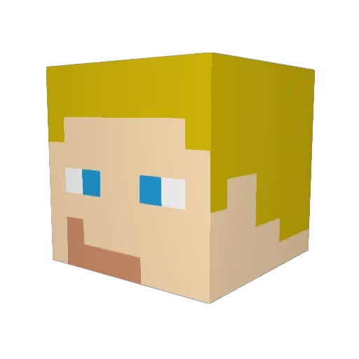 Erick_T Minecraft avatar head, 3D render