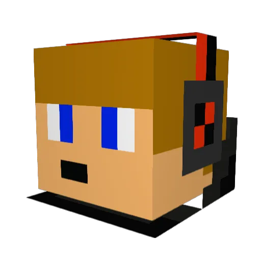 Erickdredd Minecraft avatar head, 3D render