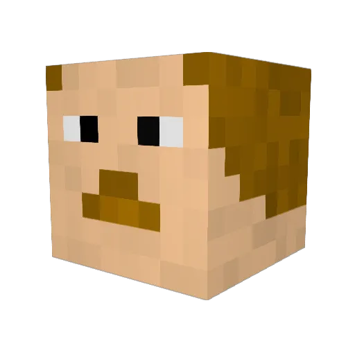 Erickoungxp Minecraft avatar head, 3D render