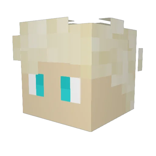 Erickrafael Minecraft avatar head, 3D render