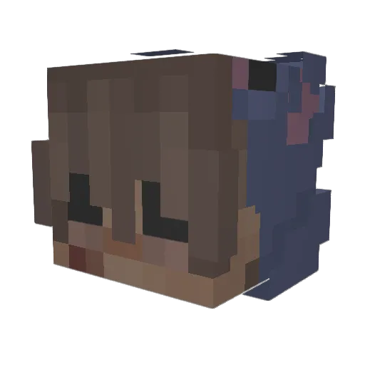 Erickunx Minecraft avatar head, 3D render