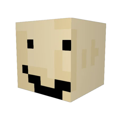 Ericrafted Minecraft avatar head, 3D render