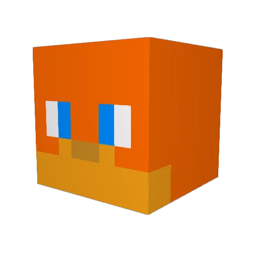 Eridi Minecraft avatar head, 3D render