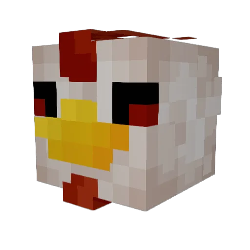 Eridix Minecraft avatar head, 3D render