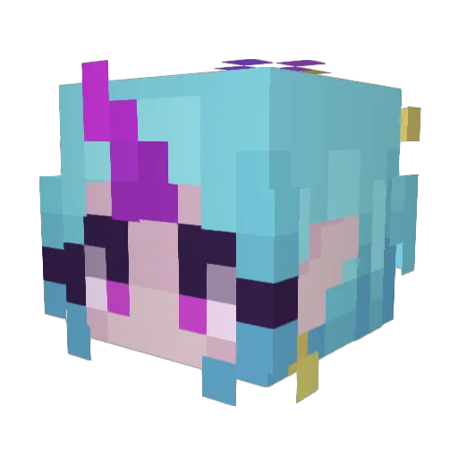 Eridoka Minecraft avatar head, 3D render