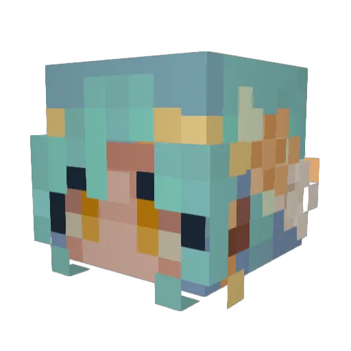 EriekeT Minecraft avatar head, 3D render
