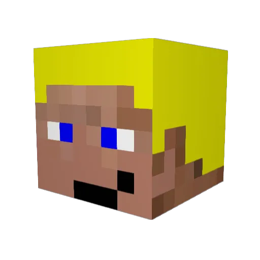 ErikKoors Minecraft avatar head, 3D render