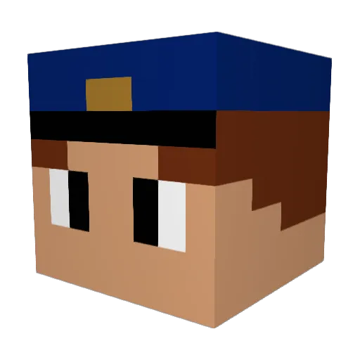 ErikMaathuis Minecraft avatar head, 3D render
