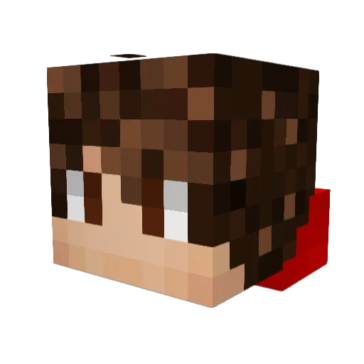 ErikSaxual Minecraft avatar head, 3D render