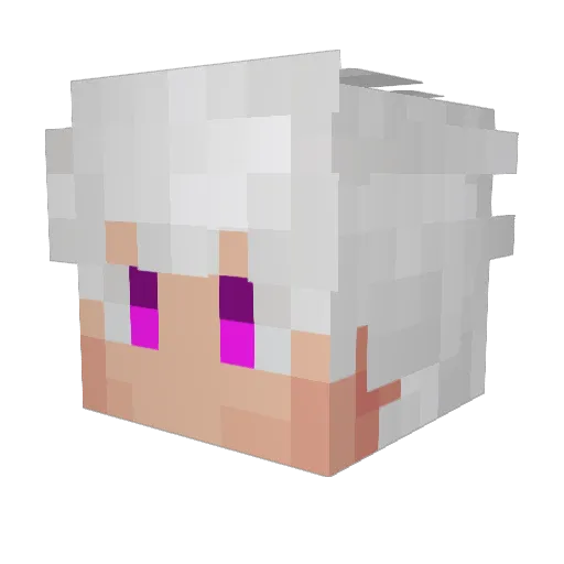 ErikaG13 Minecraft avatar head, 3D render