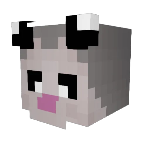 ErikaTiger Minecraft avatar head, 3D render