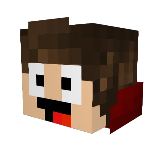 Erikinho_ Minecraft avatar head, 3D render